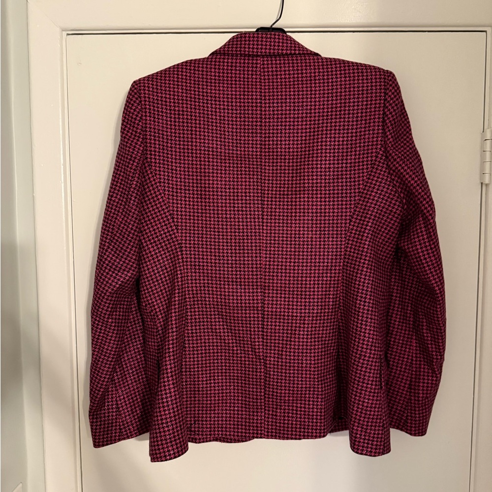 L’Agence Pink and Black Houndstooth Chamberlain Blazer - Picture 6 of 9